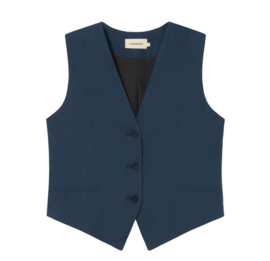 Thinking Mu || EDITH gilet; blueberry grey