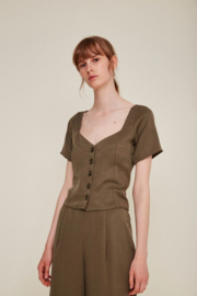 Rita Row || CHIARA blouse tencel: khaki