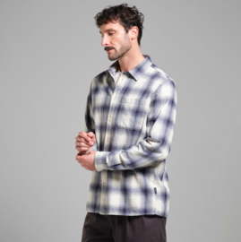 Dedicated || Shirt RUTE flannel shadow check; oat white