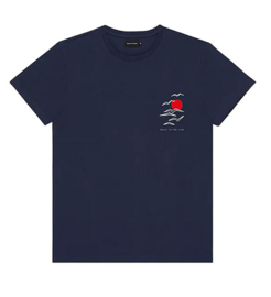 Bask in the sun II BIRDS tee: navy