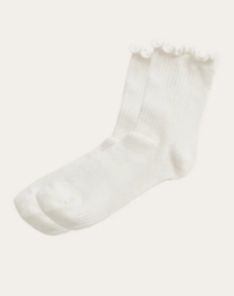 KCA || Babylock edge rib socks; buttercream