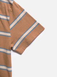 Nudie Jeans || Leffe 90s Stripe T-Shirt; Tobacco