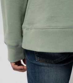 Nudie Jeans || SAMUEL logo sweatshirt: pale green