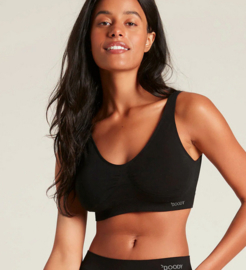 Boody || Padded shaper crop bra; black