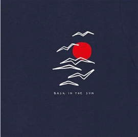 Bask in the sun II BIRDS tee: navy