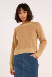 KCA II two tone rib crew neck: safari