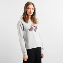 Dedicated || YSTAD sweater cone bird: grey melange