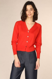 Nathalie Vleeschouwer || STEFI cardigan: conchenille red