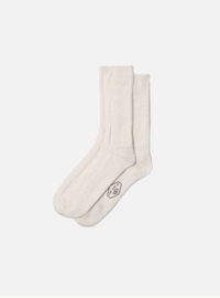 Nudie Jeans || Women Cable Socks; Off White