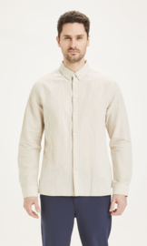 KCA || LARCH linen shirt: light feather gray-ALLEEN L BESCHIKBAAR-