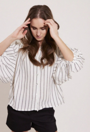 Bellamy Gallery II KAAT volume blouse: black/white stripes