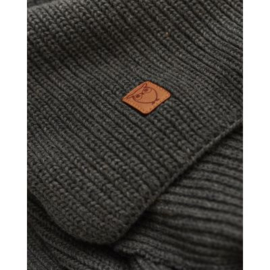 KCA || ribbing scarf cotton: dark grey melange