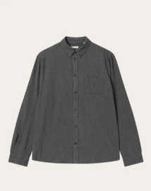 KCA || flannel shirt; dark grey melange