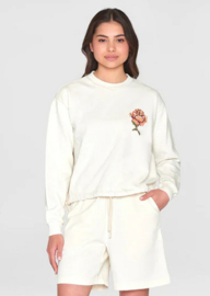 KCA || Loose fit sweat embroidered; egret