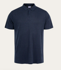 KCA II ROWAN linen polo: total eclipse