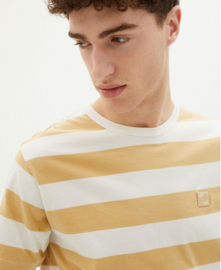 Thinking Mu II tee stripe: mustard