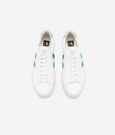 Veja || CAMPO LEATHER: extra white emeraude black -ALLEEN NOG 41 BESCHIKBAAR-