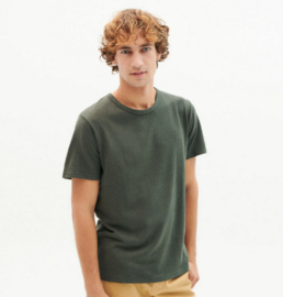 Thinking Mu || HEMP tee; dark green