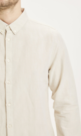 KCA || LARCH linen shirt: light feather gray-ALLEEN L BESCHIKBAAR-
