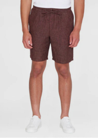 KCA || FIG loose linen shorts; chocolate malt