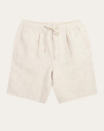 KCA || FIG loose linen shorts; light feather gray