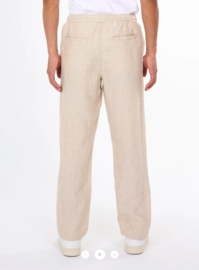 KCA || FIG  loose linen pants; light feather grey