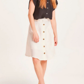 KCA || LAYLA linnen skirt : buttercream -UITVERKOCHT-