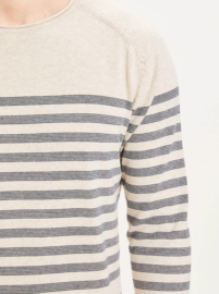 KCA || FORREST knitt stripe: light feather gray