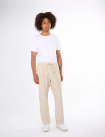 KCA || FIG  loose linen pants; light feather grey