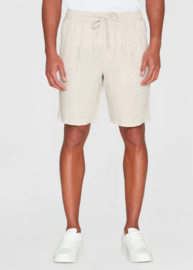 KCA || FIG loose linen shorts; light feather gray