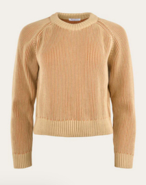 KCA II two tone rib crew neck: safari