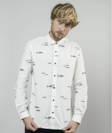 BRAVA|| RIVER shirt: Fish off white