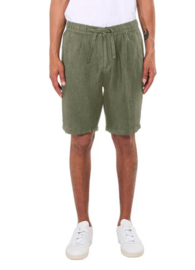 KCA || FIG loose linen shorts; burned olive