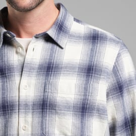 Dedicated || Shirt RUTE flannel shadow check; oat white