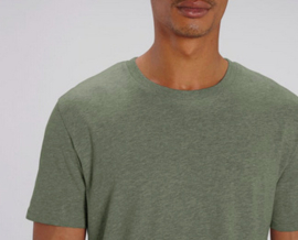 GOAT II FINZ round neck tee: mid heather khaki