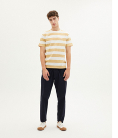 Thinking Mu II tee stripe: mustard