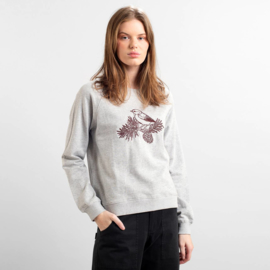 Dedicated || YSTAD sweater cone bird: grey melange