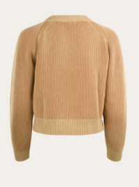 KCA II two tone rib crew neck: safari