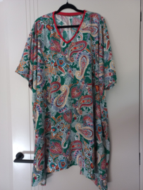 tuniek viscose groen paisley