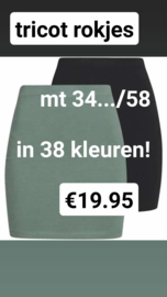 tricot rokje zwart en 38  kleuren leverbaar zie foto 2