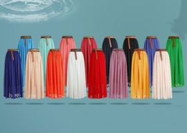 chiffon MAXI rok 20 kleuren