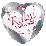 Folieballon Ruby Anniversary