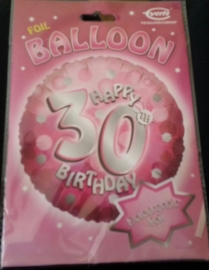 Folie ballon 30 jaar