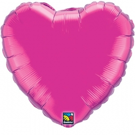 Folieballon hartvormig roze
