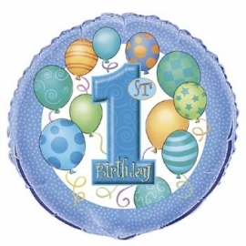 Folieballon 1 jaar blauw