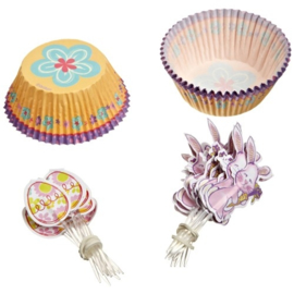 Cupcakevormpjes Easter Garden pk/24