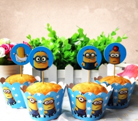 Minions Cupcake wikkels