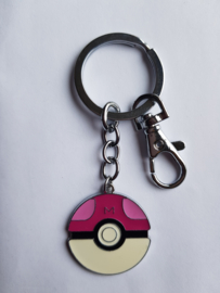 Sleutelhanger Pokeball Roze