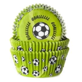 HoM Baking cups Voetbal Groen - pk/50