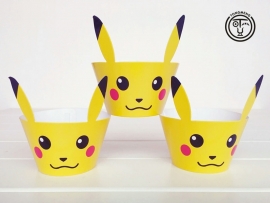 Pikachu Cupcake wikkels